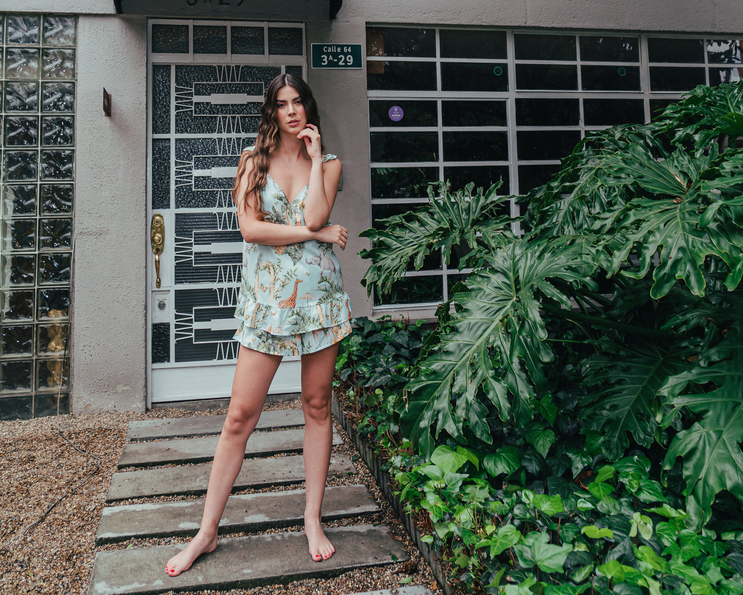 SELVA HINDU AZUL TIRITAS ARANDELAS Y SHORT ARANDELAS