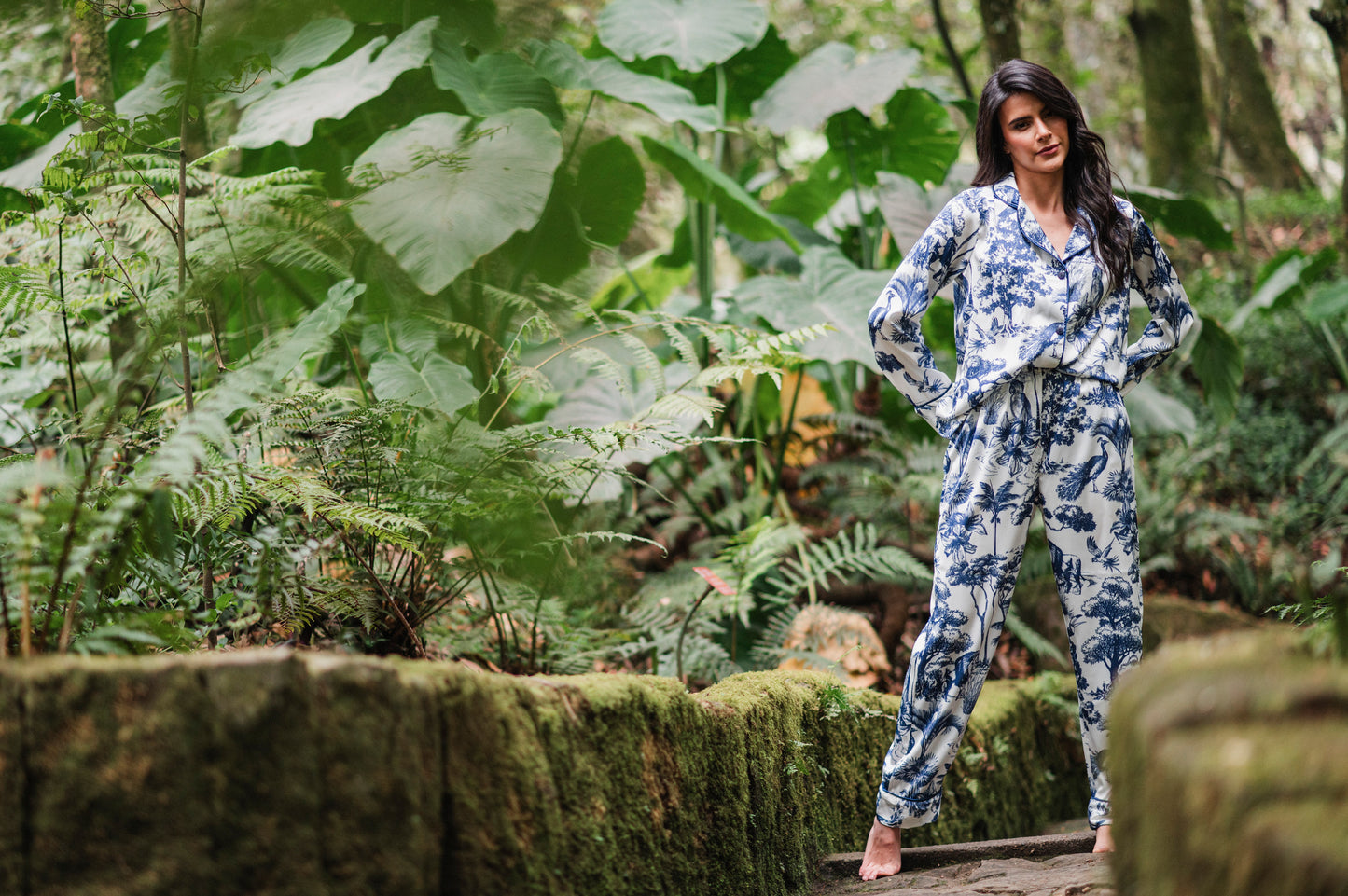 SELVA AFRICANA AZUL CAMISA MANGA LARGA Y PANTALON