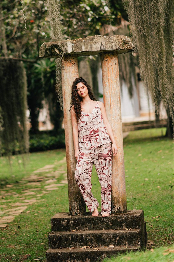 HAZEL CITY CAMISA TIRITAS Y PANTALON