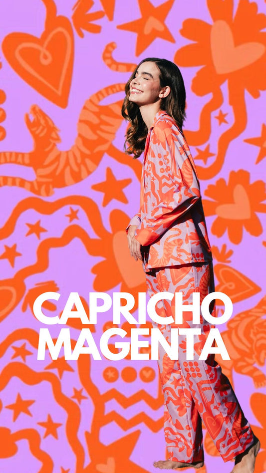 CAPRICHO MAGENTA CAMISA MANGA CORTA Y SHORT