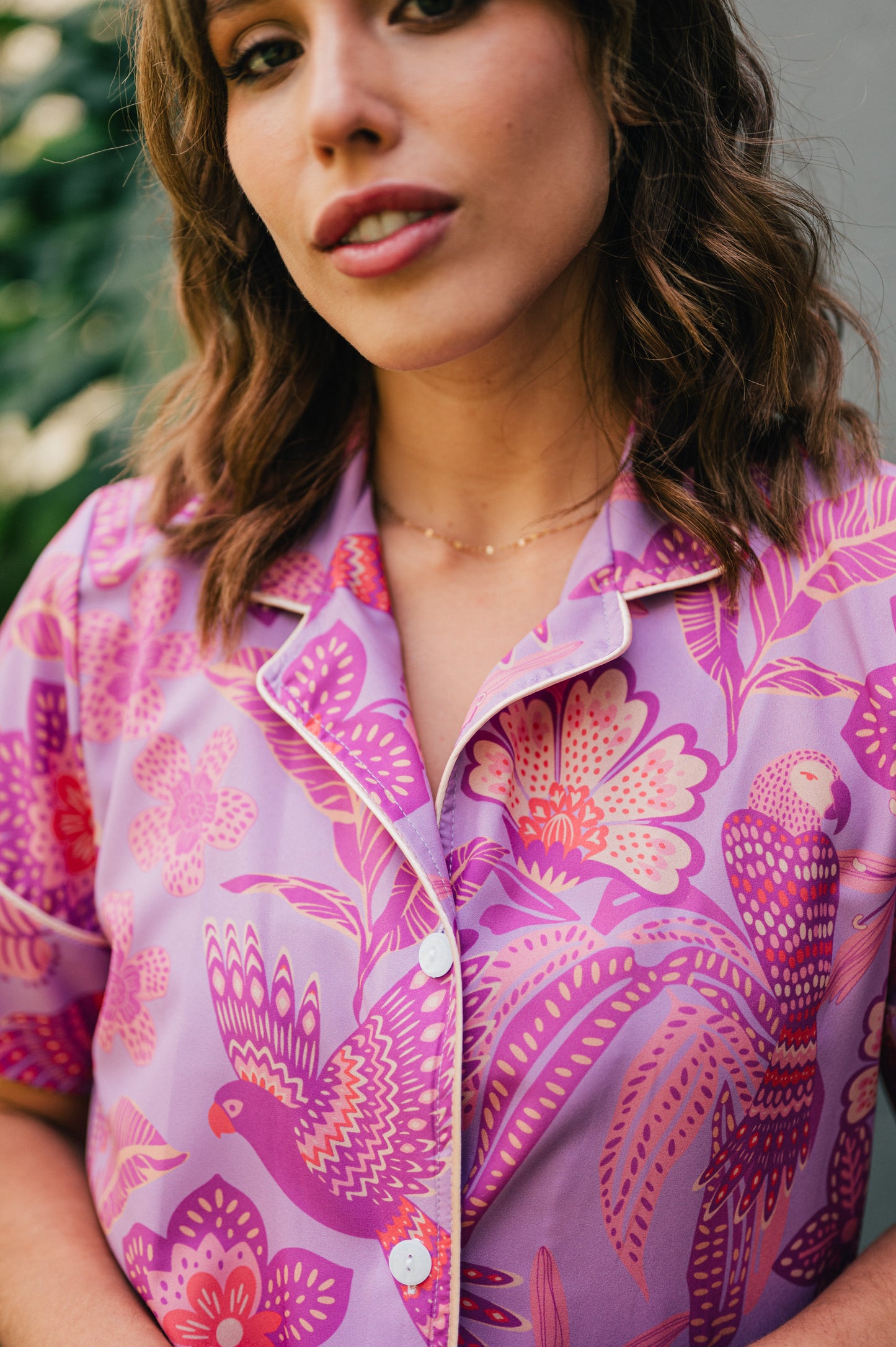 AMAZONAS LILA CAMISA MANGA CORTA Y PANTALON