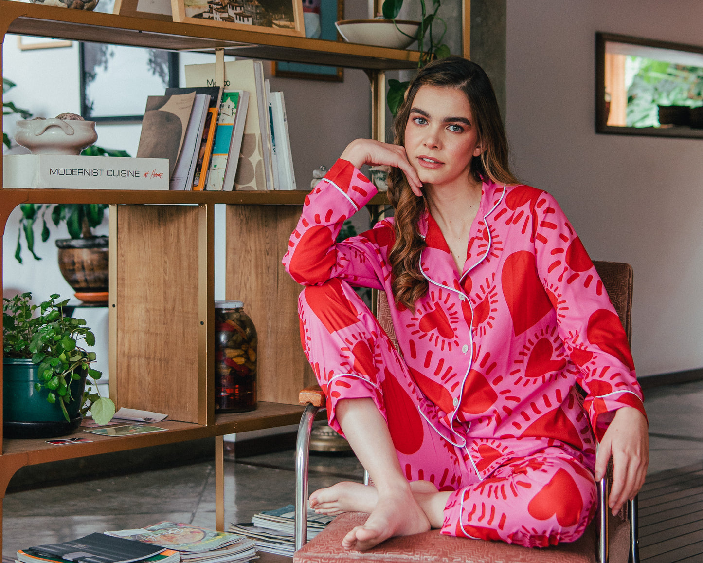 AMOR FUCSIA CAMISA MANGA LARGA Y PANTALON