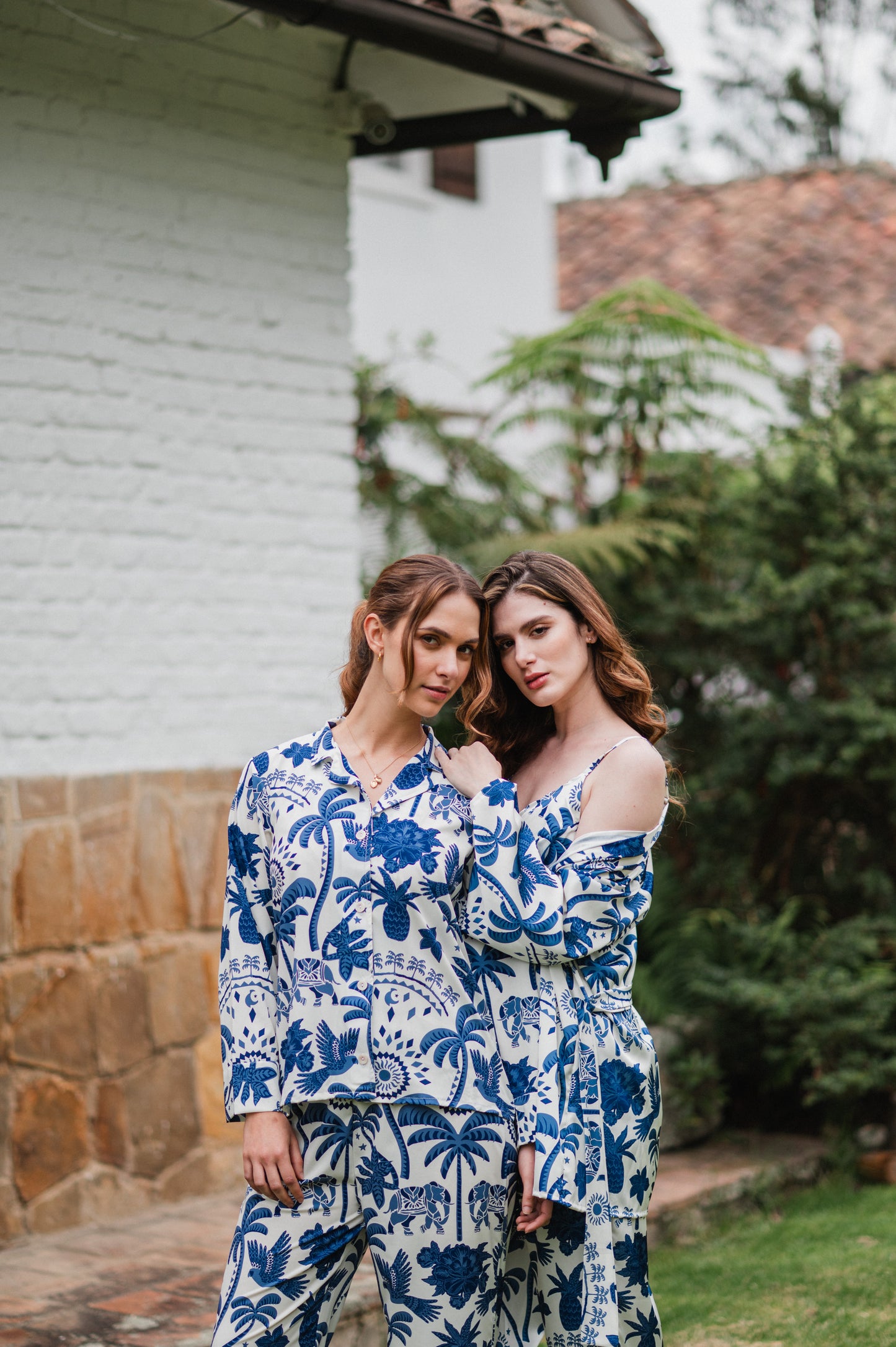 BALI AZUL CAMISA MANGA LARGA Y PANTALON