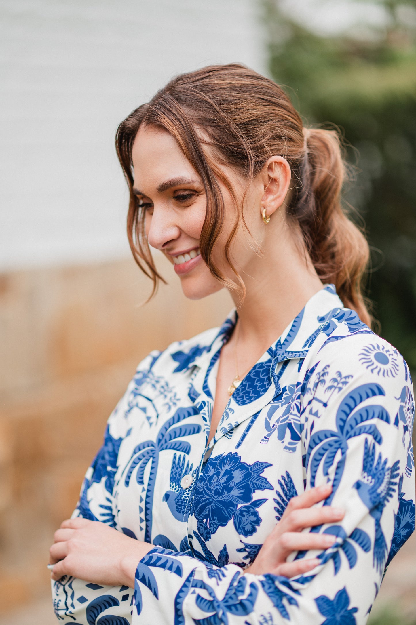 BALI AZUL CAMISA MANGA LARGA Y PANTALON