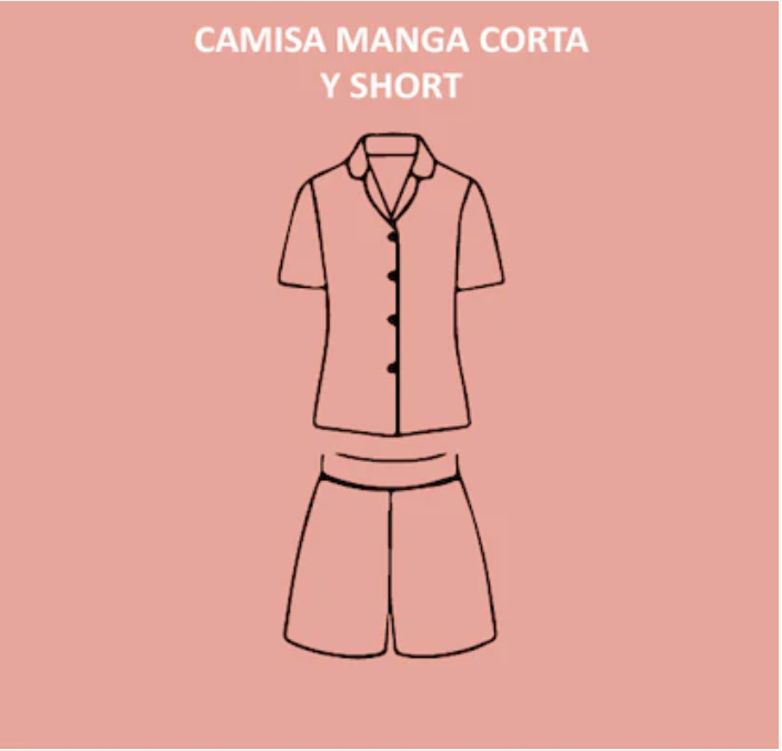 AMOR ROJO CAMISA MANGA CORTA Y SHORT