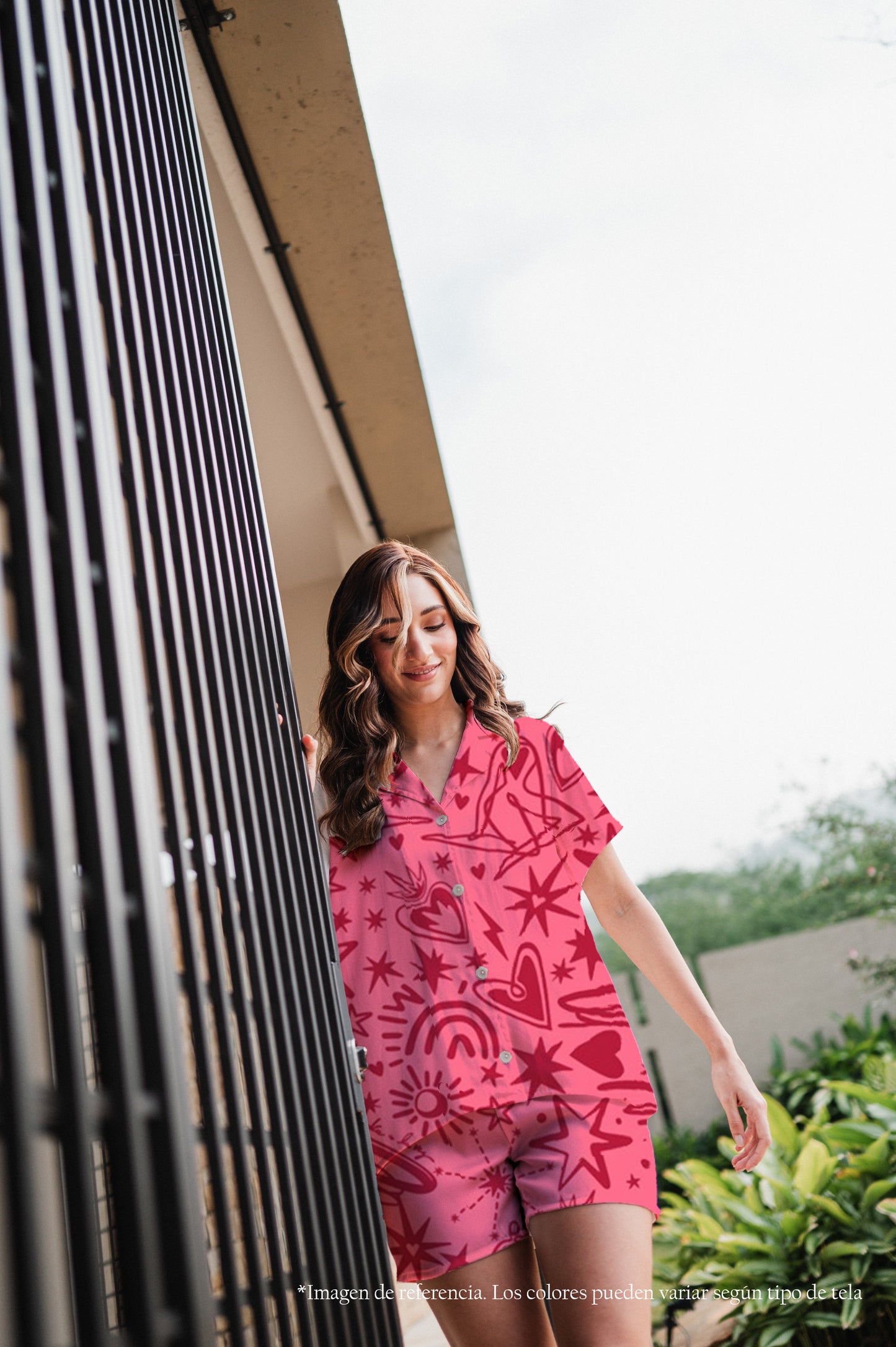 MAGIC LOVE PINK CAMISA MANGA CORTA Y SHORT