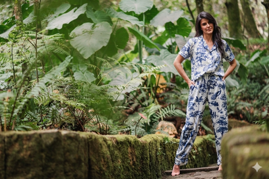 SELVA AFRICANA AZUL CAMISA MANGA CORTA Y PANTALON