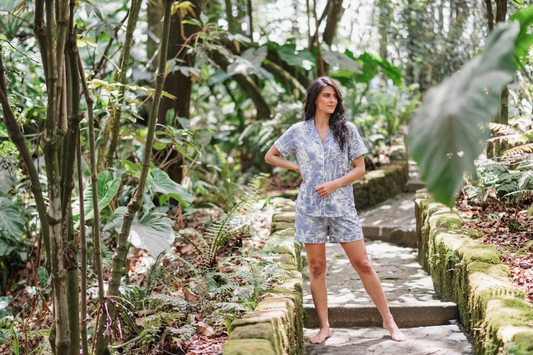 SELVA AFRICANA CELESTE MANGA CORTA  Y SHORT