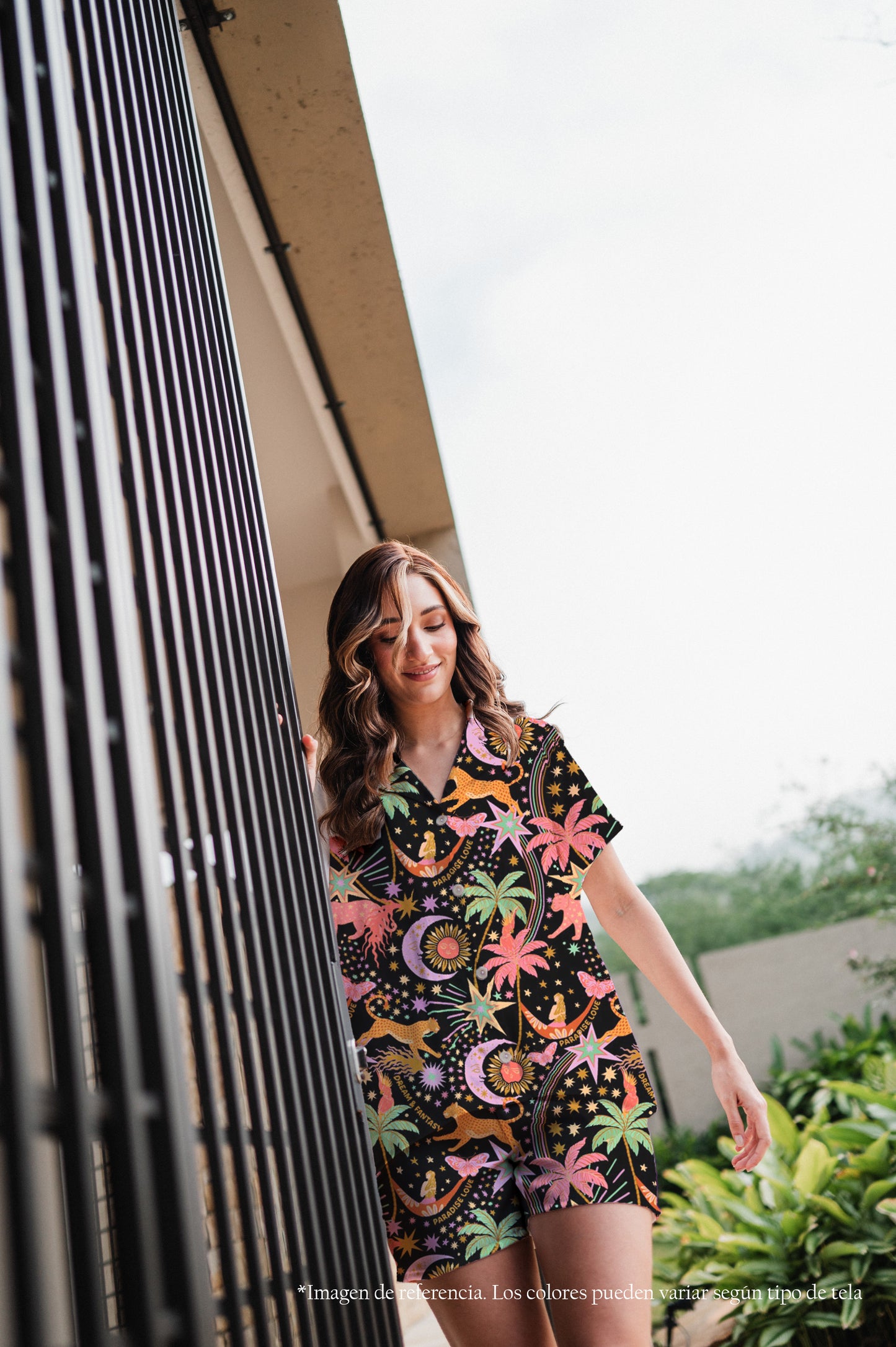 BLACK PARADAISE CAMISA MANGA CORTA Y SHORT