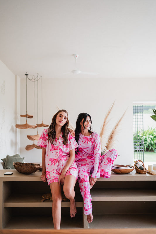 PINK TIGER CAMISA MANGA LARGA Y PANTALON