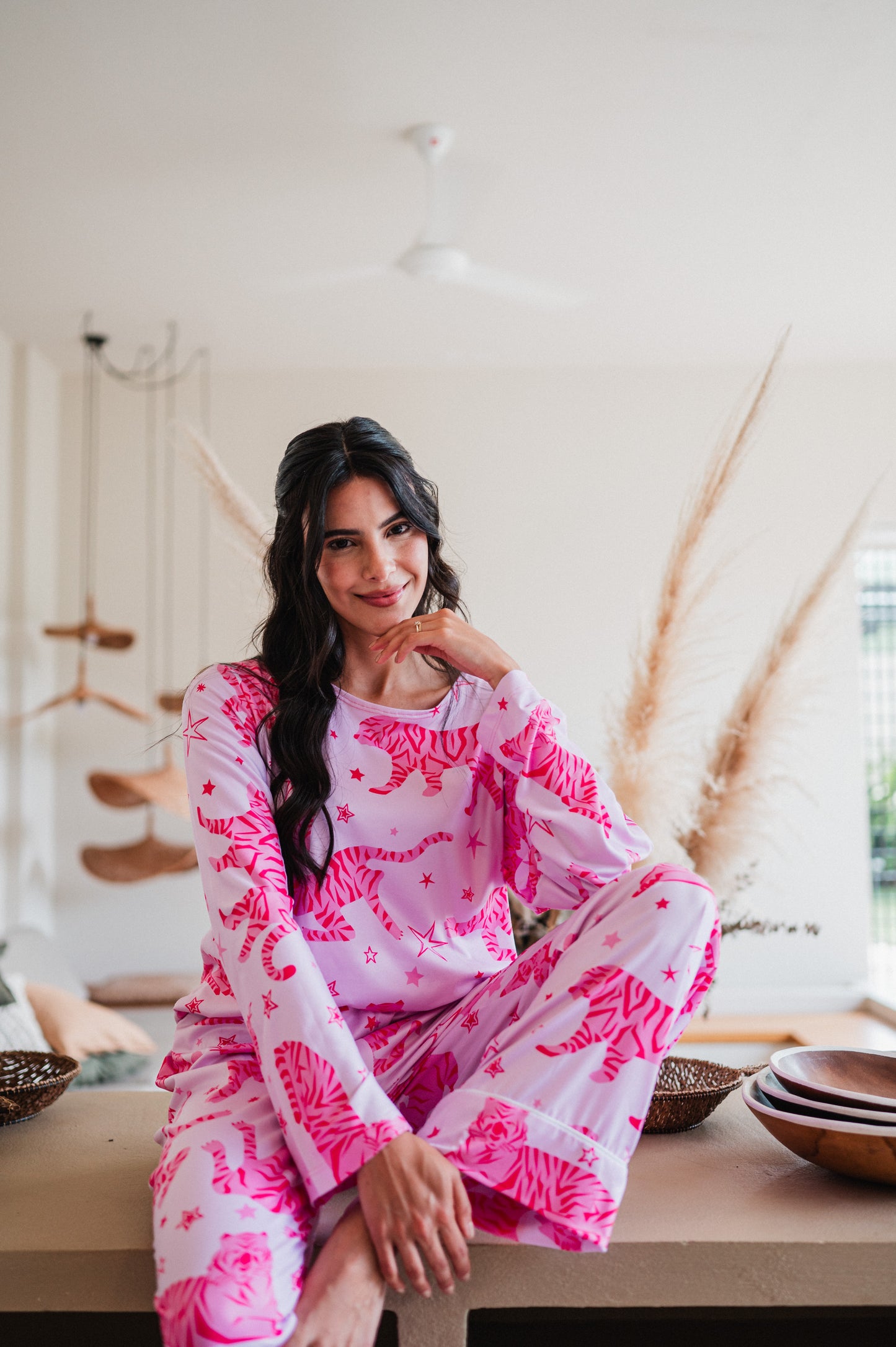 PINK TIGER CAMISA MANGA LARGA Y PANTALON