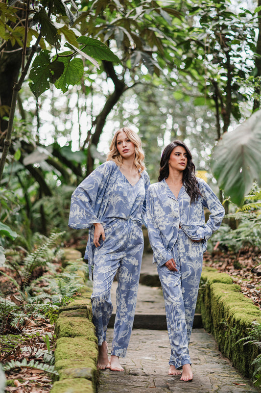 SELVA AFRICANA CELESTE MANGA CORTA  Y PANTALON