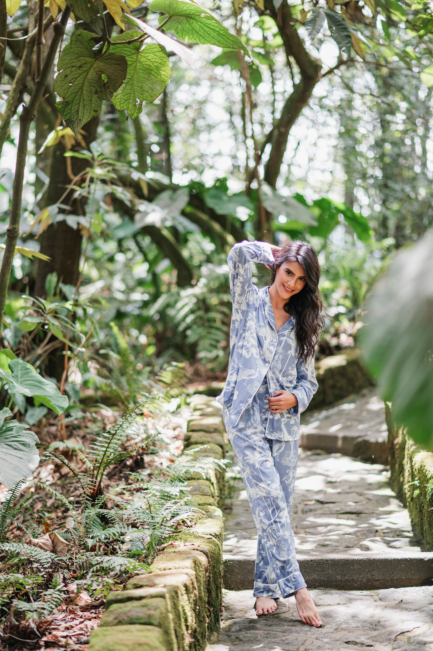 SELVA AFRICANA CELESTE MANGA LARGA Y PANTALON