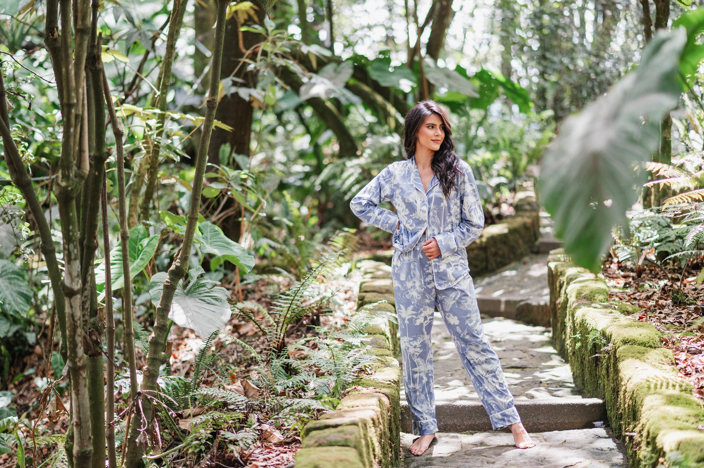 SELVA AFRICANA CELESTE MANGA LARGA Y PANTALON