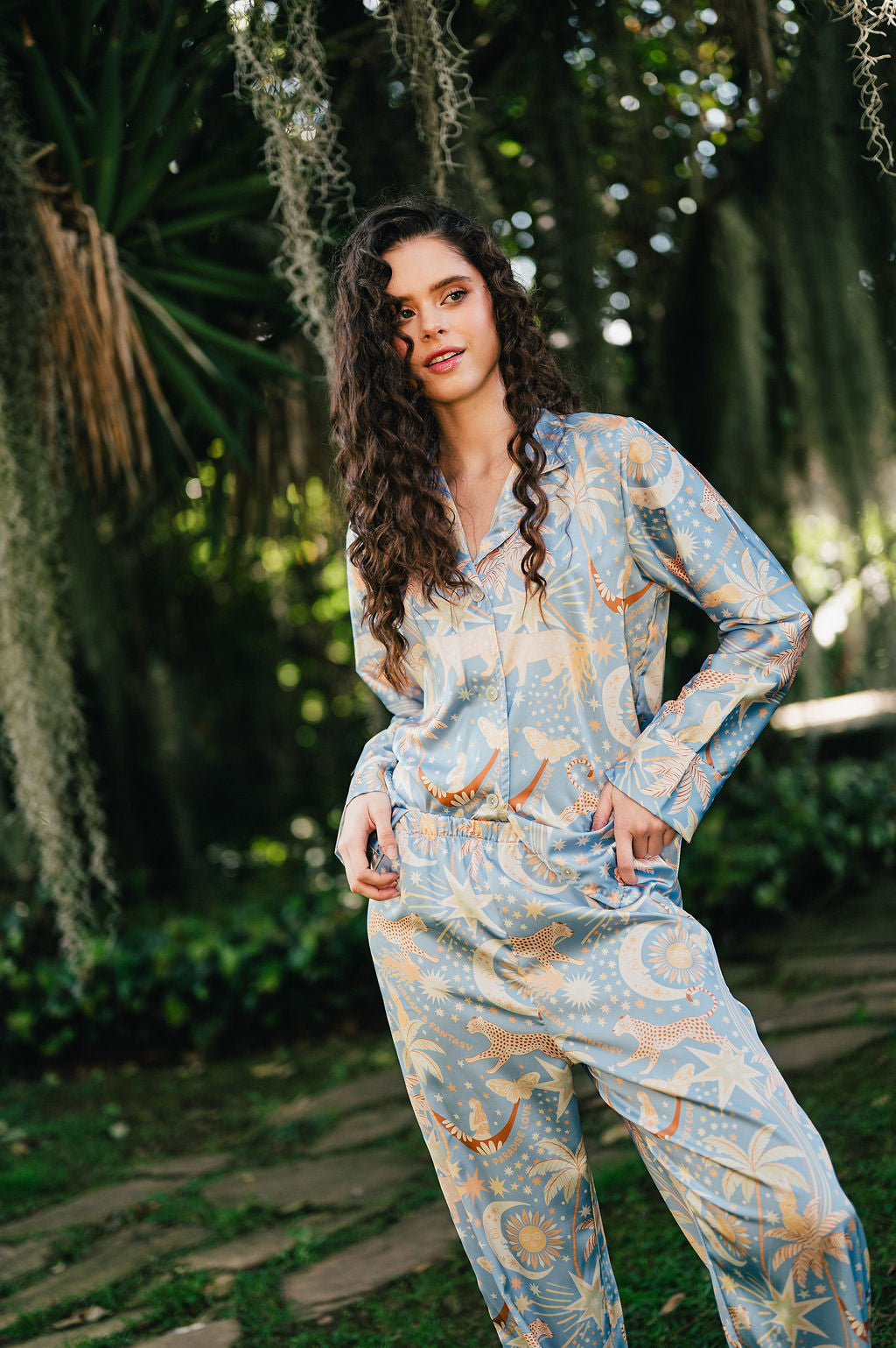 PARADISE BLUE CAMISA MANGA LARGA Y PANTALON