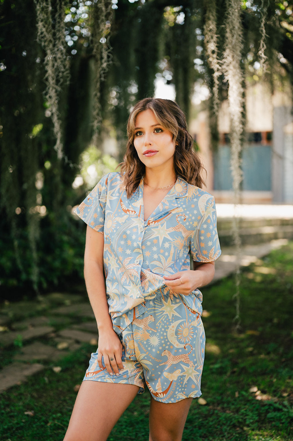 PARADISE BLUE CAMISA MANGA CORTA Y SHORT