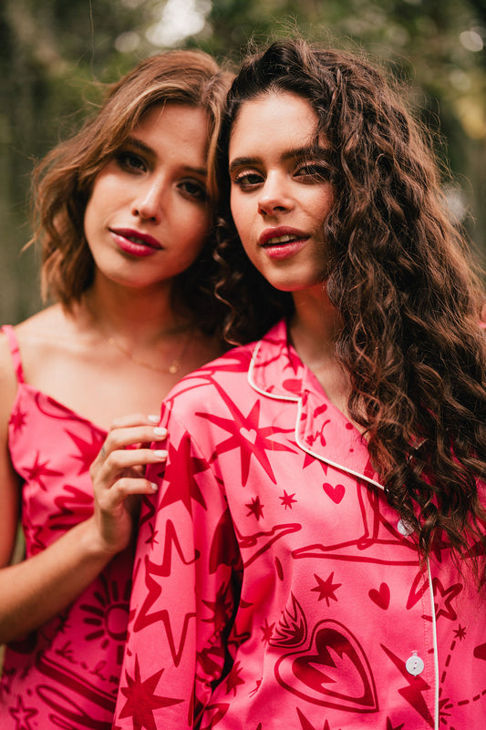 MAGIC LOVE PINK CAMISA Y PANTALON